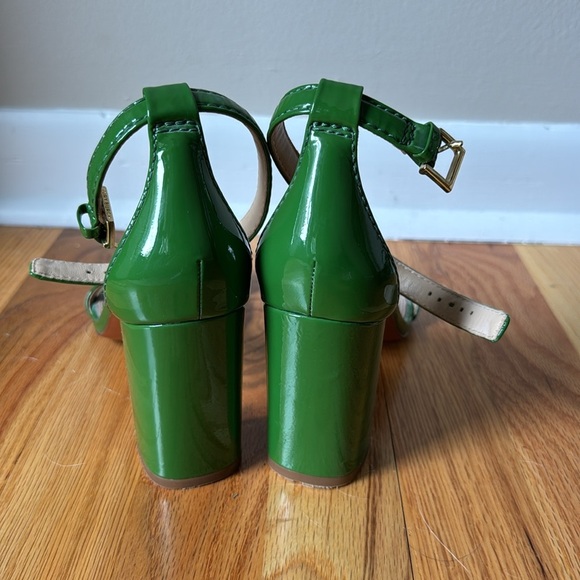 Tory Burch Green Patent Leather Cecile Block Heel - Picture 9 of 10